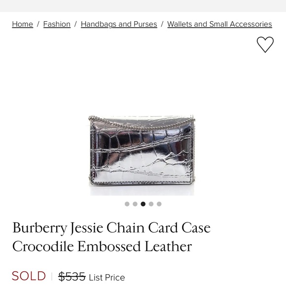 Burberry Wristlet
•   Silver
•   Animal Print
•   Silver-Tone - Picture 8 of 8